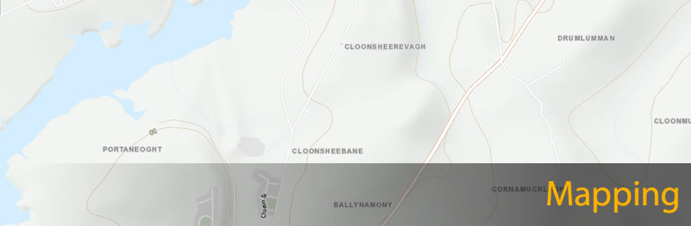 Map with various villages pin pointed